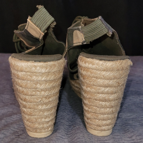 💞 8.5 | Call It Spring | Espadrille Tie-Up Open Toe & Ankle Wedge Heels - Picture 7 of 10